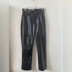 Abercrombie faux leather black pants